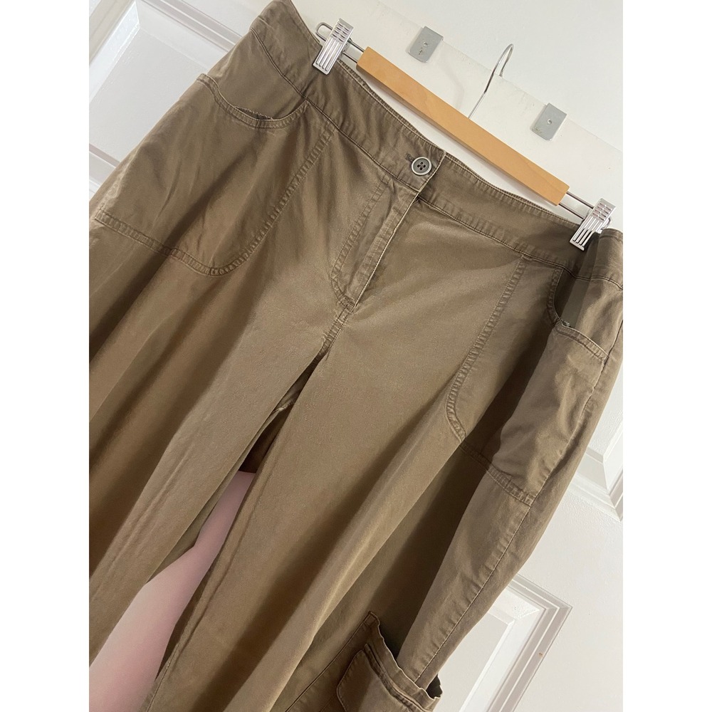 Additions by Chico's Brown Cargo Pants Convertible Roll Tab Size 3 Large XL gorp